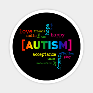 Autism Acceptance Colorful Words Magnet